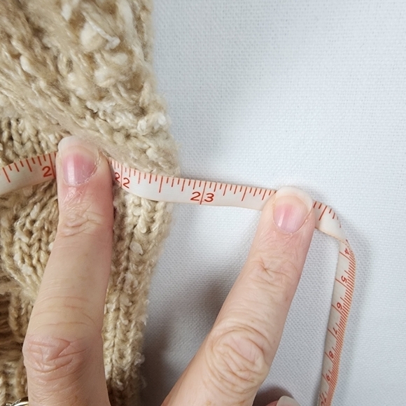 POL Cable Knit Lace Trim Button Up Sweater SIZE Small - Picture 5 of 6